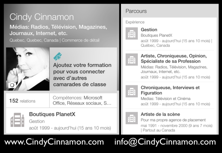 Cindy Cinnamon: Gardons contact sur LinkedIn
